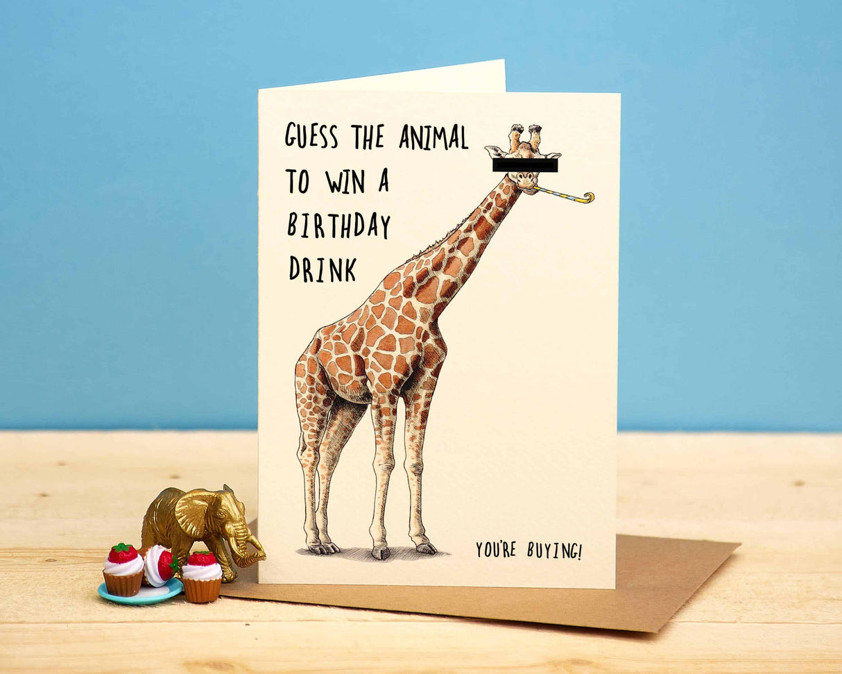 Giraffe Birthday Card - Birthday Card - Funny - The Blossomist