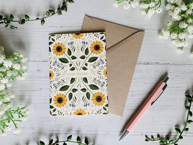 Just to Say Greeting Card - The Blossomist
