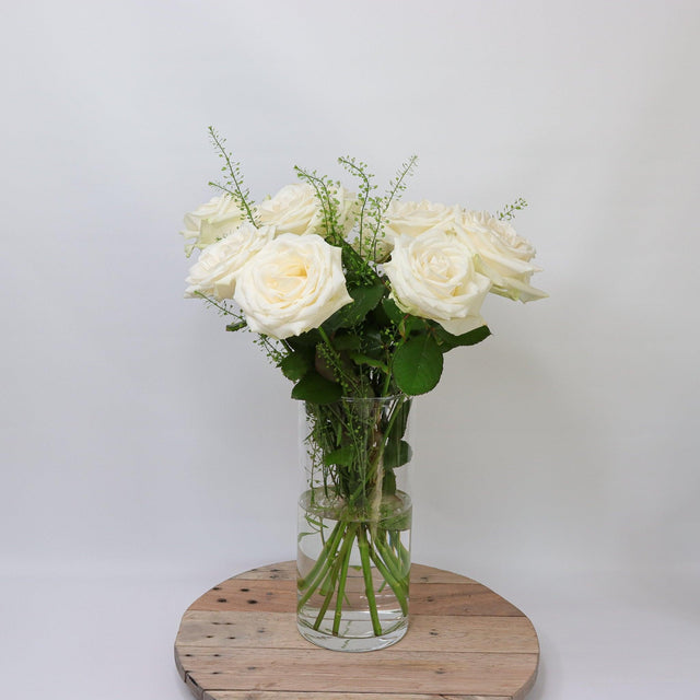 White Roses Letterbox Flowers - The Blossomist