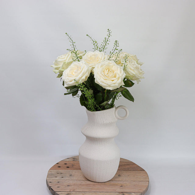 White Roses Letterbox Flowers - The Blossomist