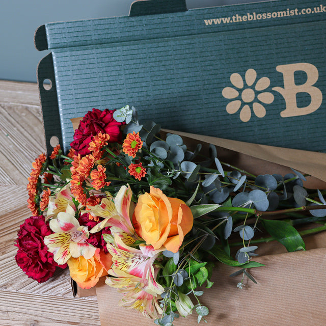 Orange Roses, Carnations and Alstroemeria - The Blossomist