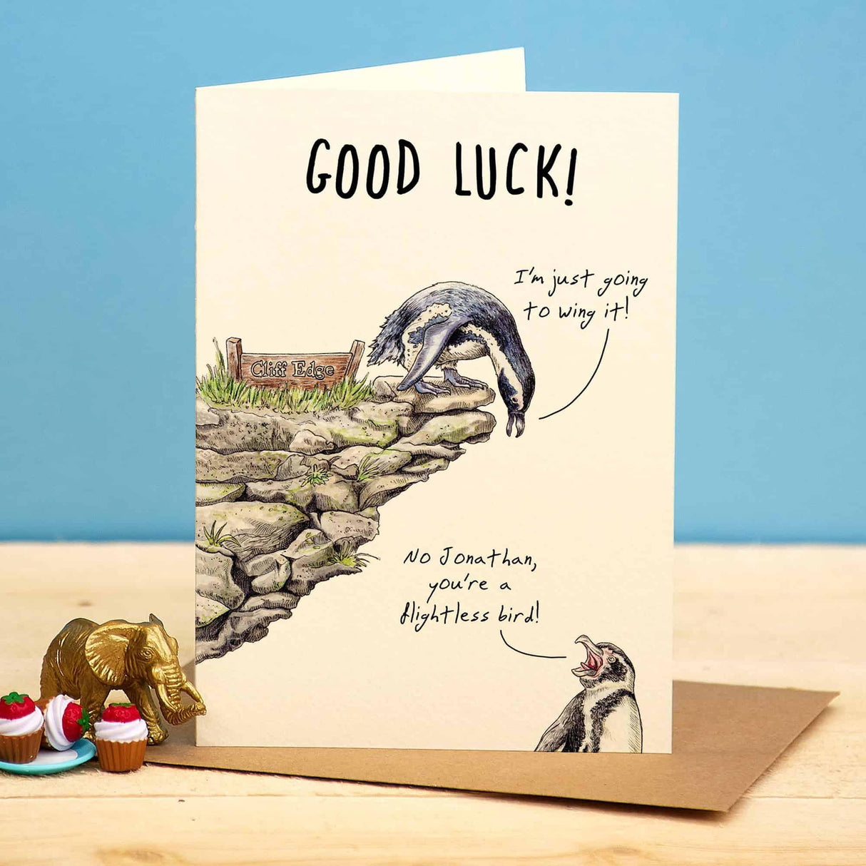 Flightless Bird Card - Good Luck Card - The Blossomist