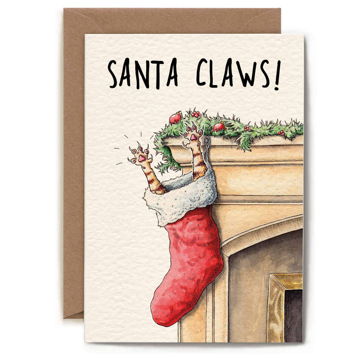 Santa Claws Card | Christmas Card