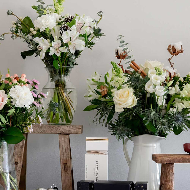 12-Month Hand-Tied Christmas Flower Subscription