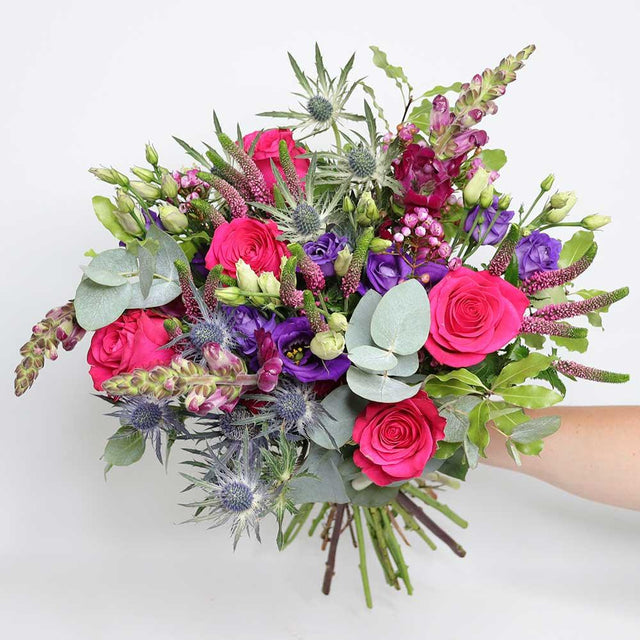 The Hot Pink Rose Bouquet - The Blossomist