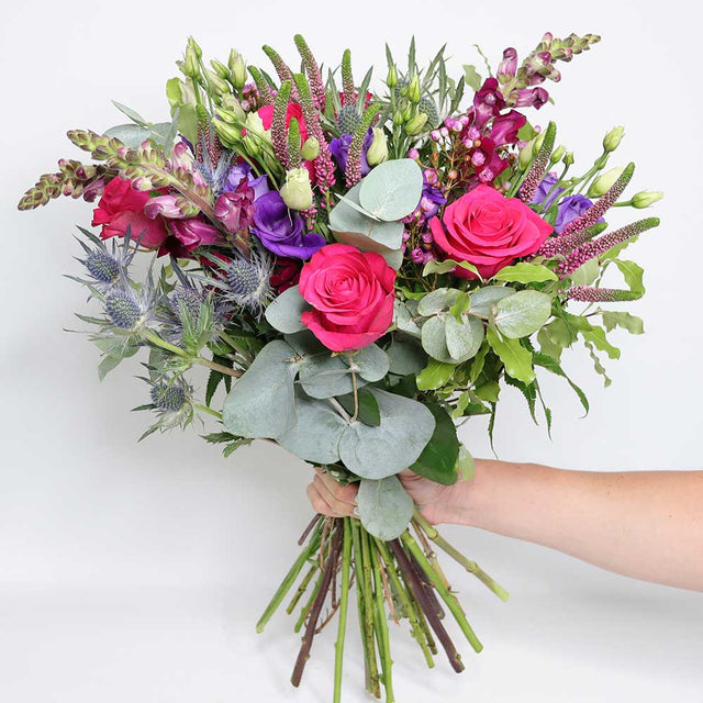 The Hot Pink Rose Bouquet - The Blossomist