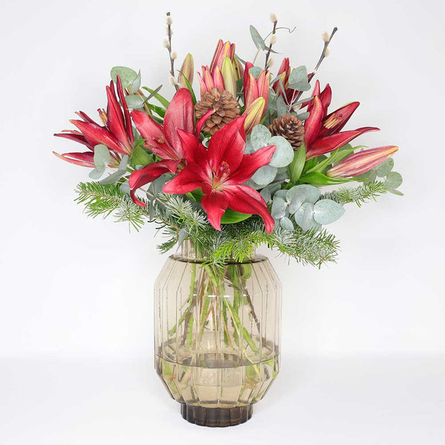 The Merry Red Lily Bouquet