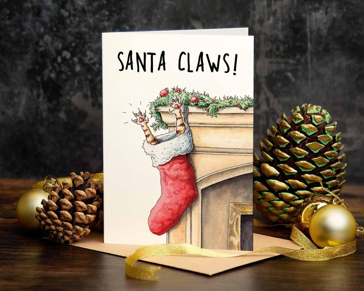 Santa Claws Card | Christmas Card - Greetings Card - The Blossomist