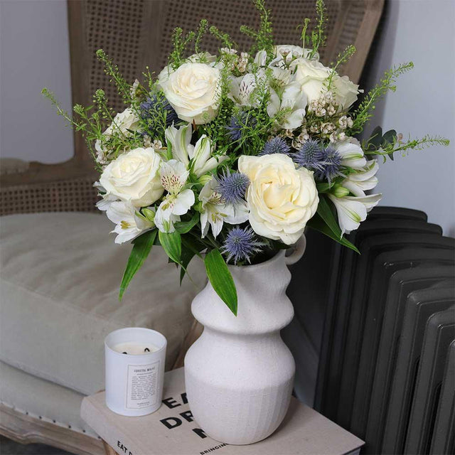 Thinking of You White Rose Bouquet - The Blossomist