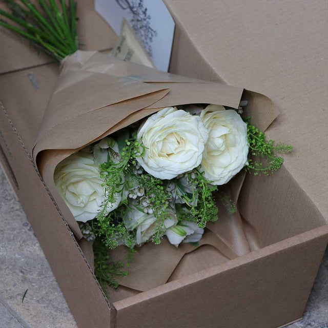 Thinking of You White Rose Bouquet - The Blossomist