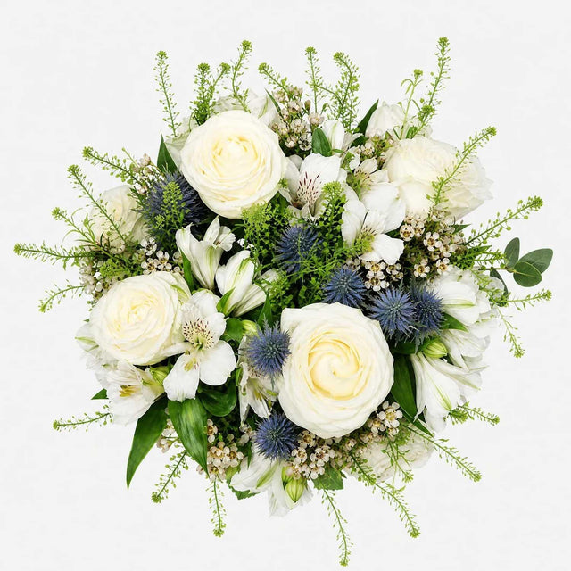 Thinking of You White Rose Bouquet - Flower Bouquet - The Blossomist