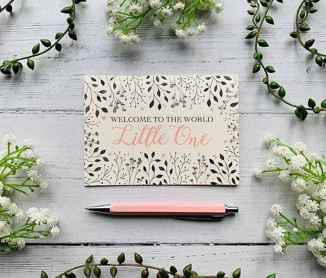 Welcome to the World Little One (Pink) Greeting Card - Greetings Card - The Blossomist