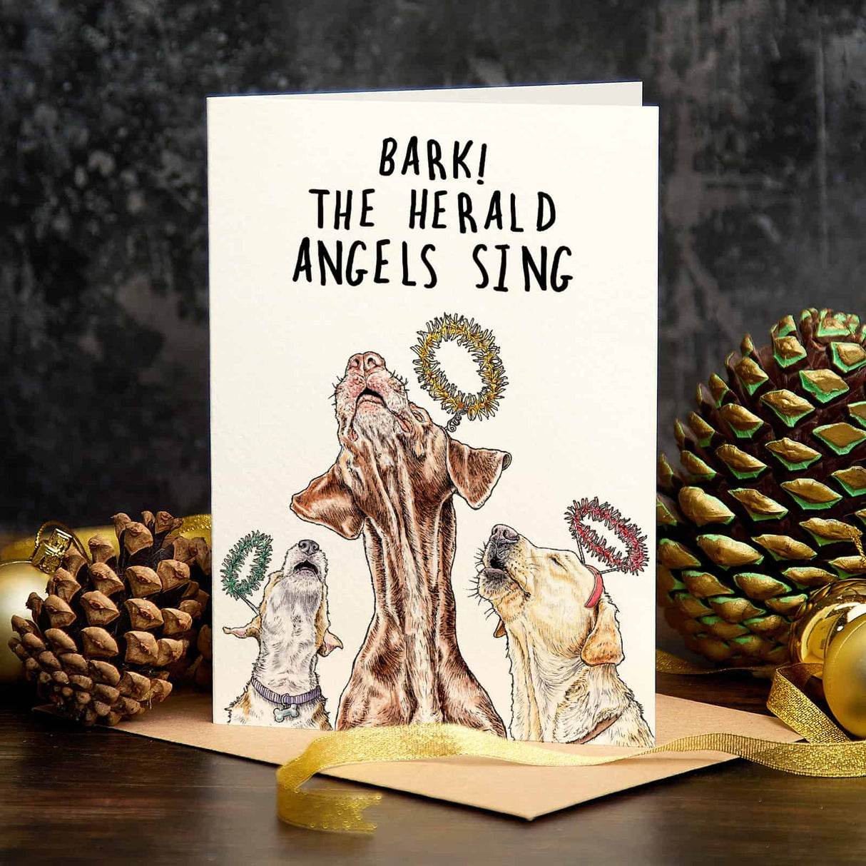 Bark Angels Card | Christmas Card | Dog Themed Christmas Card
