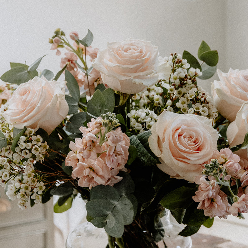 Luxury Roses, Waxflower and Stocks Bouquet