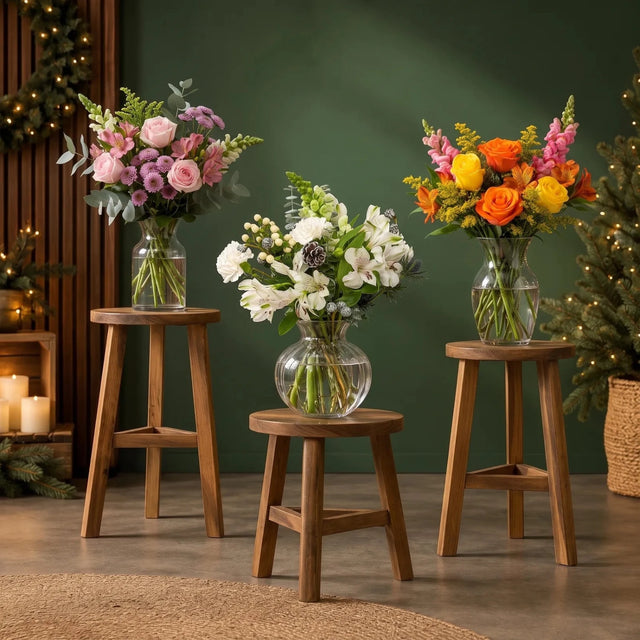 12-Month Hand-Tied Christmas Flower Subscription - Flower Bouquet - The Blossomist