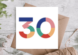 30th Birthday Card - Greetings Card - The Blossomist