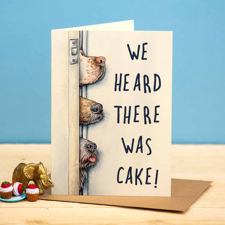 Heard There Was Cake Card - Birthday  Greetings Card