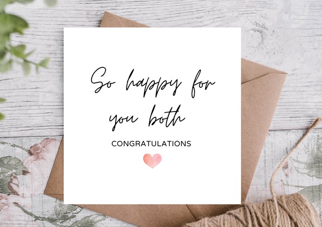 So Happy for You Both Congratulations Card
