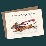 Dachshund Through The Snow Card | Christmas Greetings Card