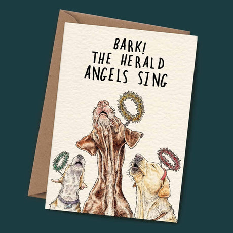 Bark Angels Card | Christmas Card | Dog Themed Christmas Card - Greetings Card - The Blossomist