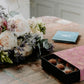 Roses, Snapdragons and Astrantia with Milk Chocolate Truffles