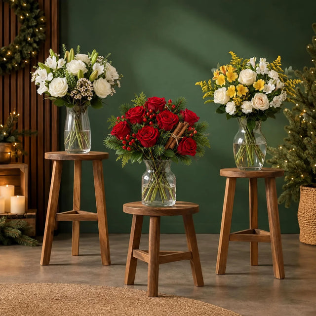 6-Month Hand-Tied Christmas Flower Subscription