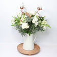 White Roses, Lisianthus, Hypericum, Snapdragons and Eucalyptus - The Blossomist