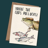 Cod's Pollocks Card - Congratulations Card - Well Done Card - Greetings Card - The Blossomist