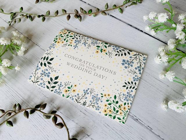 Congratulations on Your Wedding Day Greeting Card - Greetings Card - The Blossomist