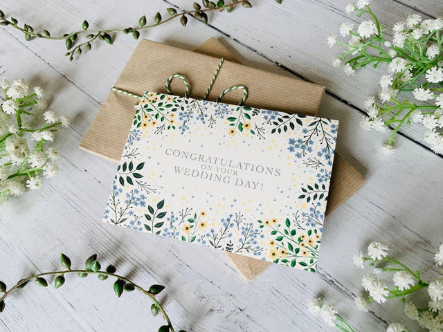 Congratulations on Your Wedding Day Greeting Card - Greetings Card - The Blossomist