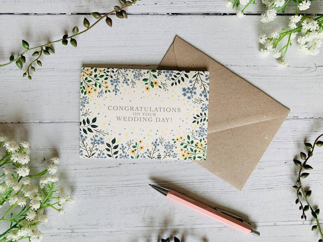 Congratulations on Your Wedding Day Greeting Card - Greetings Card - The Blossomist