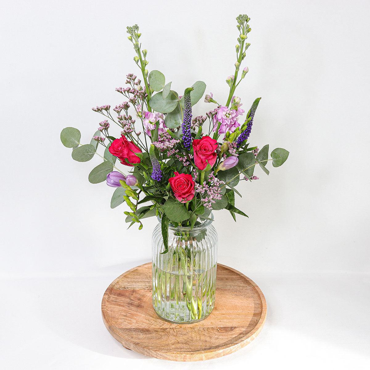 Roses, Stocks, Freesia and Veronica - The Blossomist