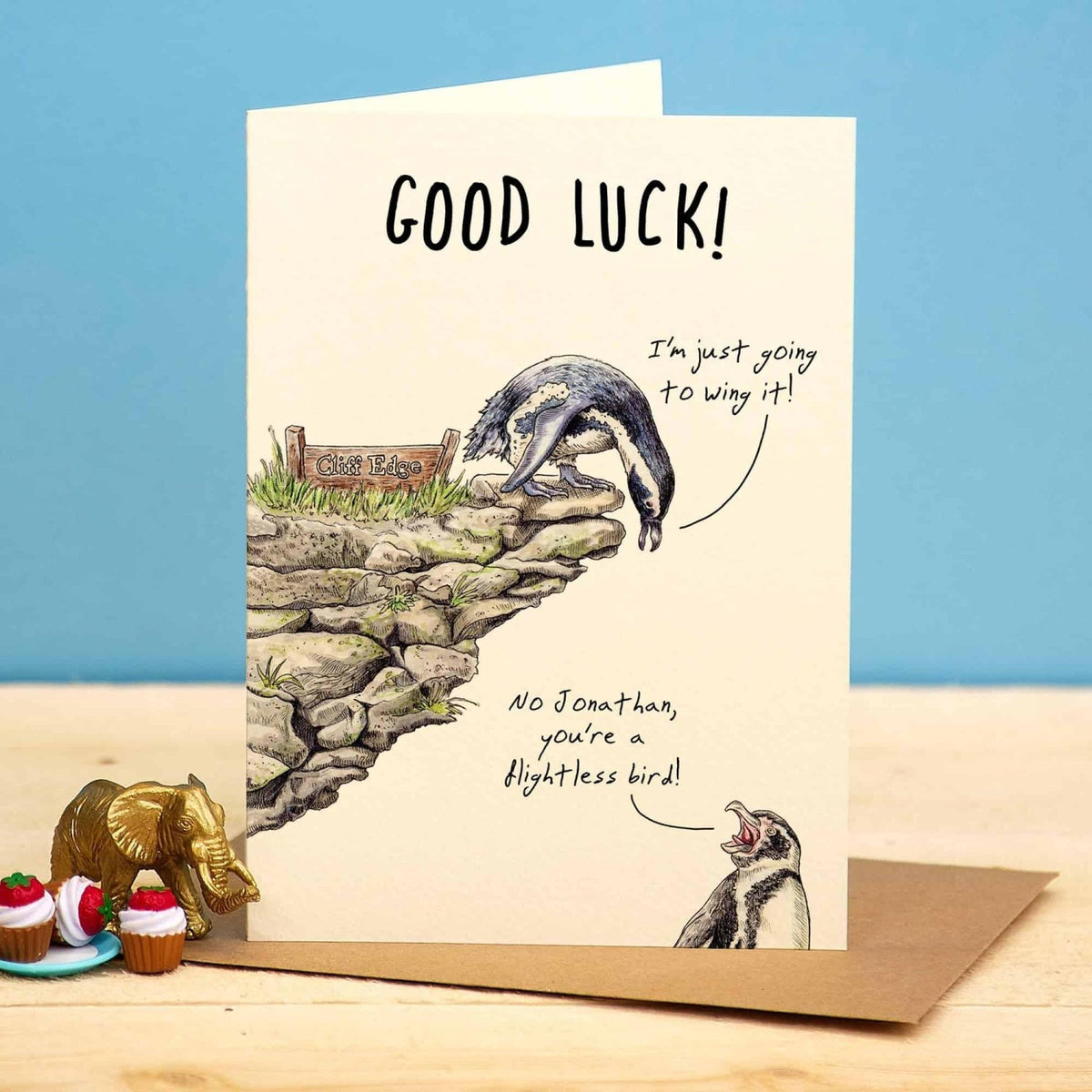 Flightless Bird Card - Good Luck Card - Greetings Card - The Blossomist