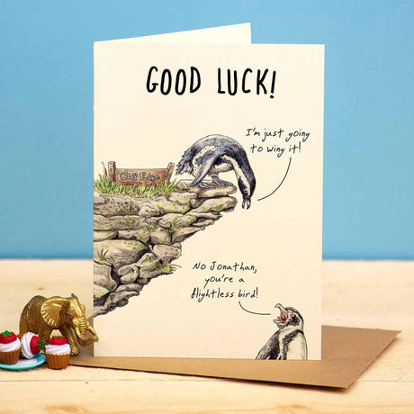 Flightless Bird Card - Good Luck Card - Greetings Card - The Blossomist