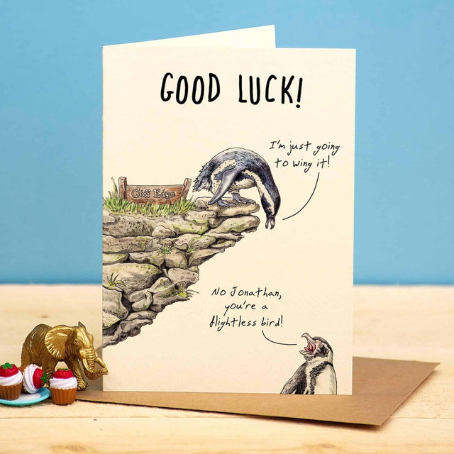 Flightless Bird Card - Good Luck Card - Greetings Card - The Blossomist