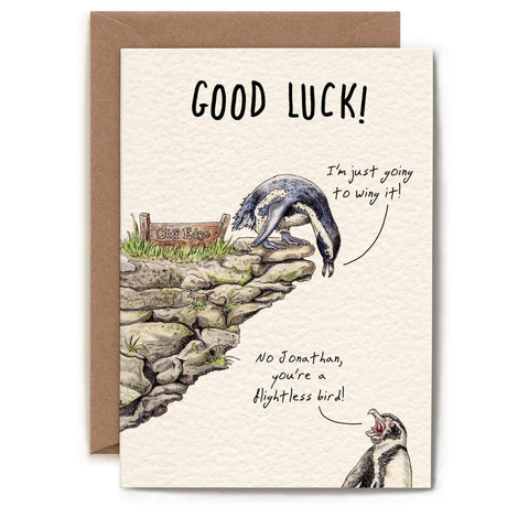 Flightless Bird Card - Good Luck Card - Greetings Card - The Blossomist