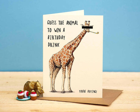 Giraffe Birthday Card - Birthday Card - Funny - Greetings Card - The Blossomist