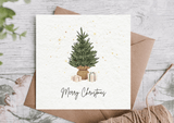 Green Tree Merry Christmas Card - Greetings Card - The Blossomist