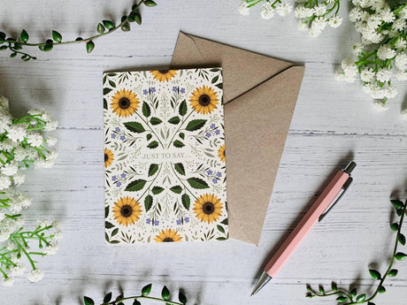 Just to Say Greeting Card - Greetings Card - The Blossomist