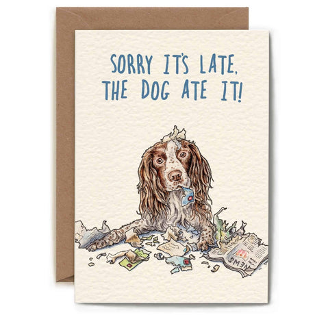 Late Spaniel Card - Birthday Card - Greetings Card - The Blossomist