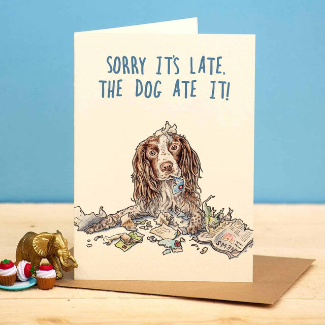 Late Spaniel Card - Birthday Card - Greetings Card - The Blossomist