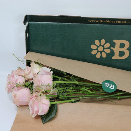 Letterbox Pink Roses - Flower Bouquet - The Blossomist