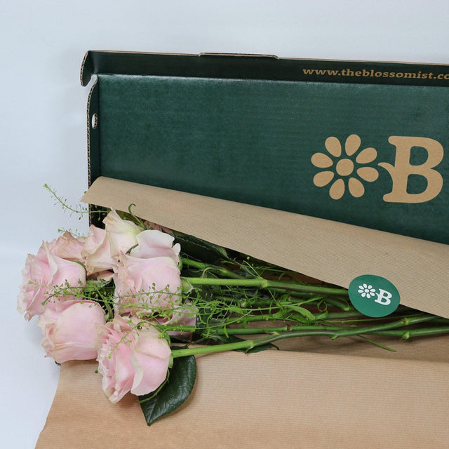 Letterbox Pink Roses - Flower Bouquet - The Blossomist