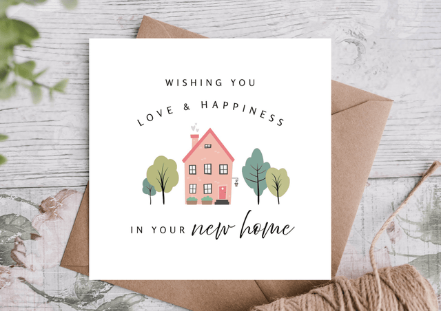 Love and Happiness New Home Card - Greetings Card - The Blossomist
