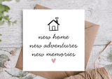 New Home New Adventures Housewarming Card - Greetings Card - The Blossomist