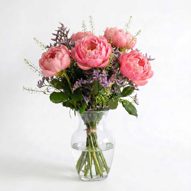 Pink Peony Letterbox Flowers