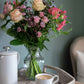 Pink Roses, Aster, Astrantia and Lisianthus