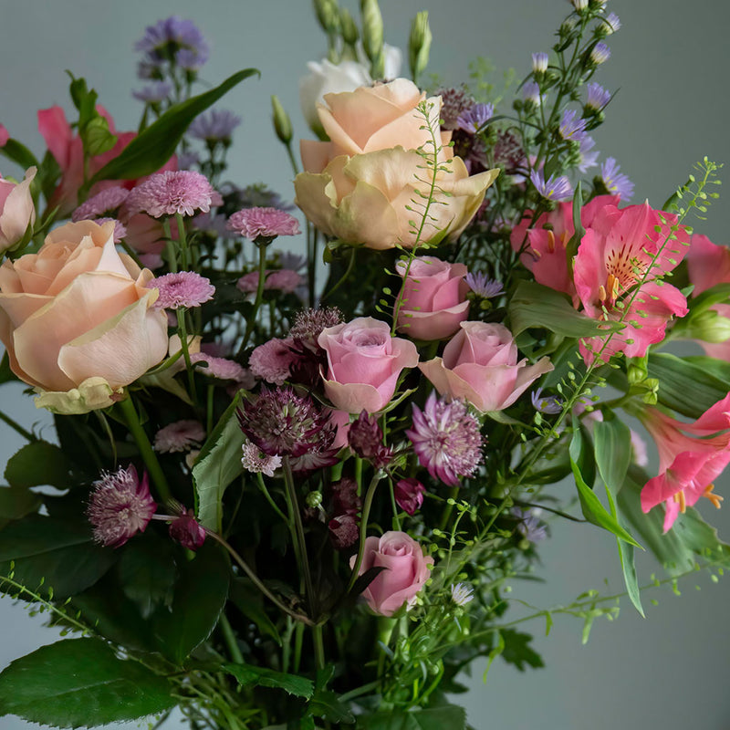 Pink Roses, Aster, Astrantia and Lisianthus