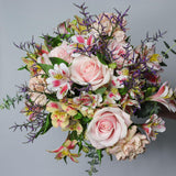 Pink Roses, Alstroemeria and Carnations