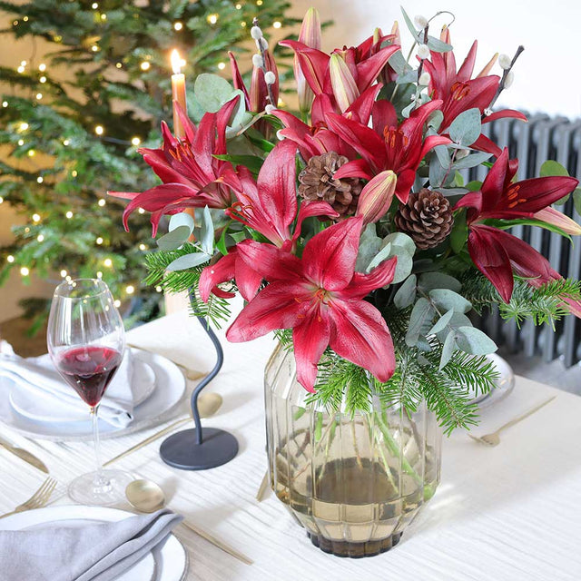 The Merry Red Lily Bouquet